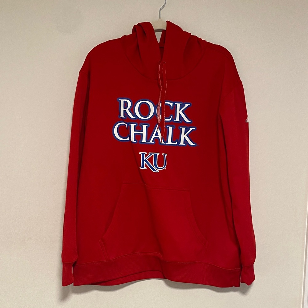 adidas Red "Rock Chalk KU" Hoodie
